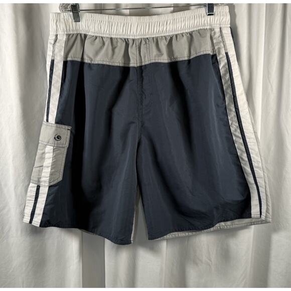 Laguna Sport Swim Shorts Blue White Gray, Beach, Resortware Sz: XL, 87-17 - Picture 13 of 15